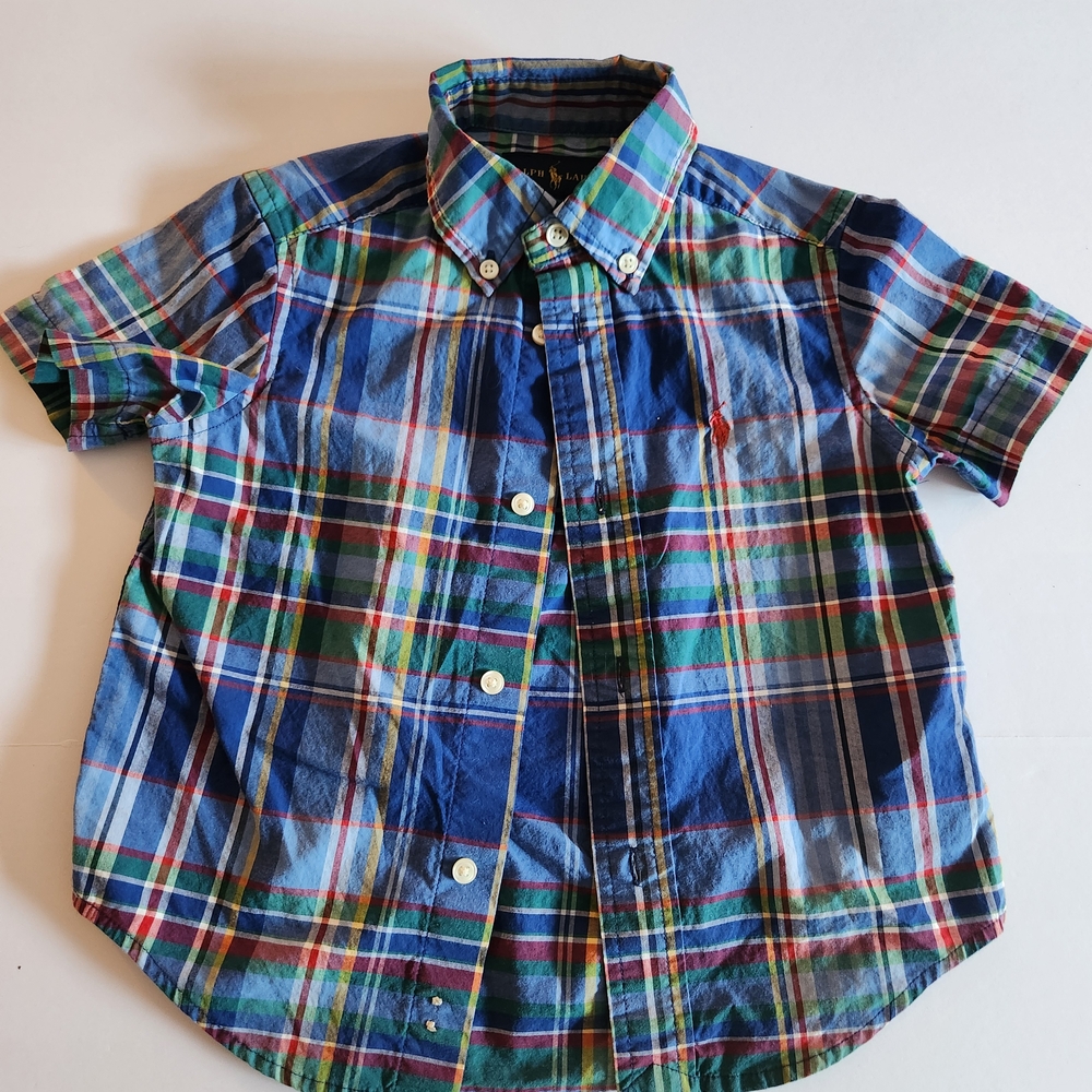Ralph Lauren Kids Plaid Shirt - Blue, Green, Red